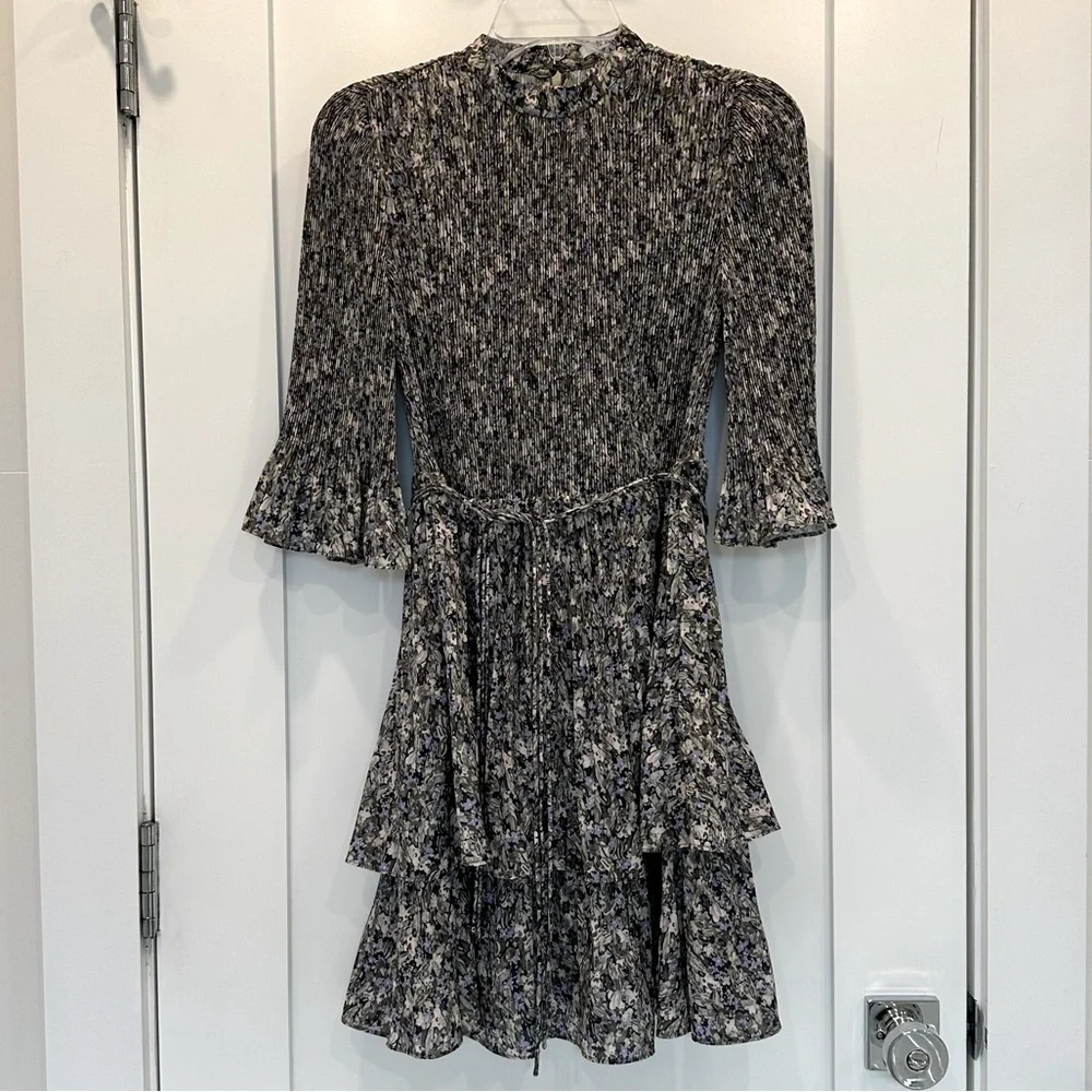 Derek Lam 10 Crosby Samantha Floral Pleated Dress - Picture 5 of 9